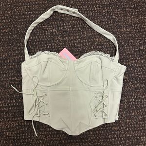 Edikted Halter Side Lace Up Cupped Corset